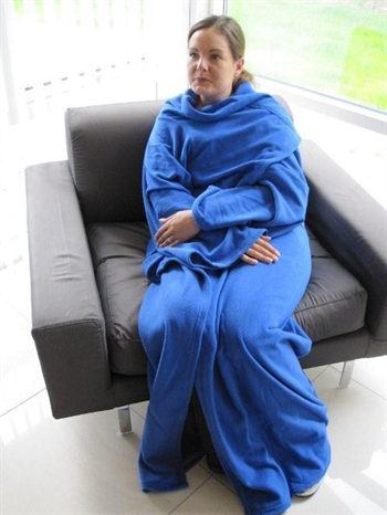 Snuggie deken - Deken met mouwen - 130x180 cm - Kobaltblauw