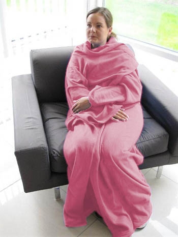 Snuggie deken - Deken met mouwen - 130x180 cm - Lichtroze