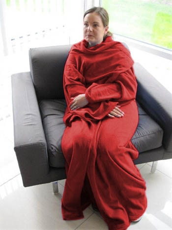 Snuggie deken - Deken met mouwen - 130x180 cm - Rood